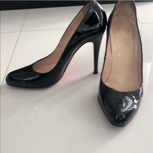 Christian Louboutin black patent leather heels